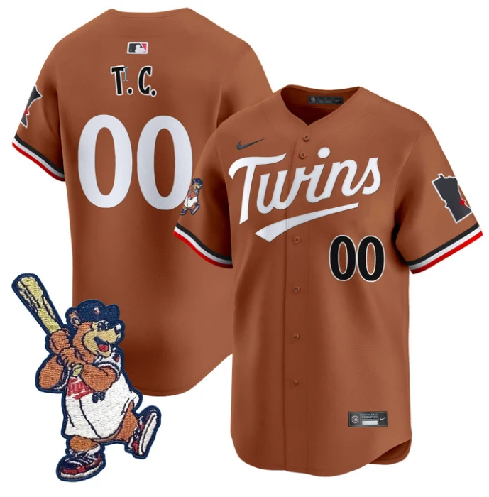 T.C. Bear Jersey #00 Minnesota Twins T.C. Bear Patch Vapor Premier Limited Stitched by My Store