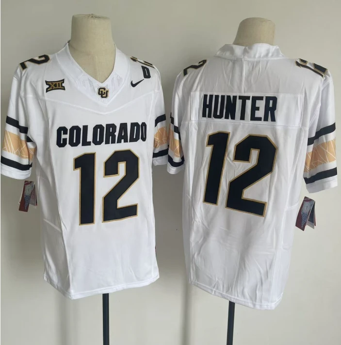 Travis Hunter Jersey #12 Colorado Buffaloes College Football White Home Alternative 2 by My Store