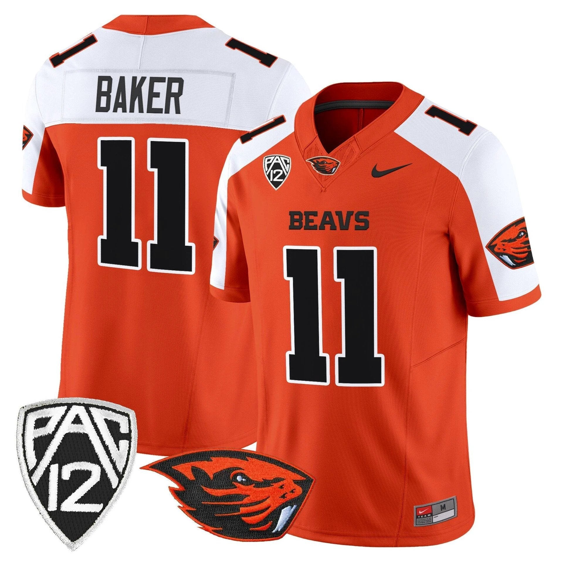 Terry Baker Jersey #11 Oregon State Beavers 2025 Limited Stitched Orange Alter by My Store NCAA Football Jerseys