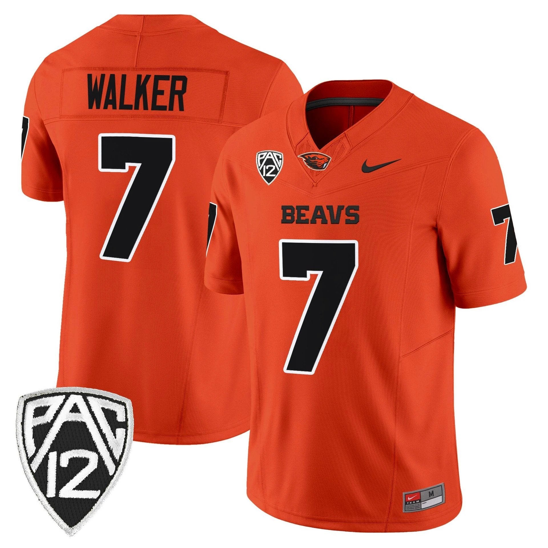 Trent Walker Jersey #7 Oregon State Beavers 2025 Limited Stitched Orange by My Store NCAA Football Jerseys
