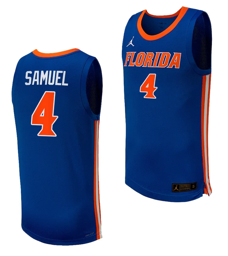 Tyrese Samuel Jersey #4 Florida Gators College Basketball 2023-24 Replica Uniform Royal by My store basketball