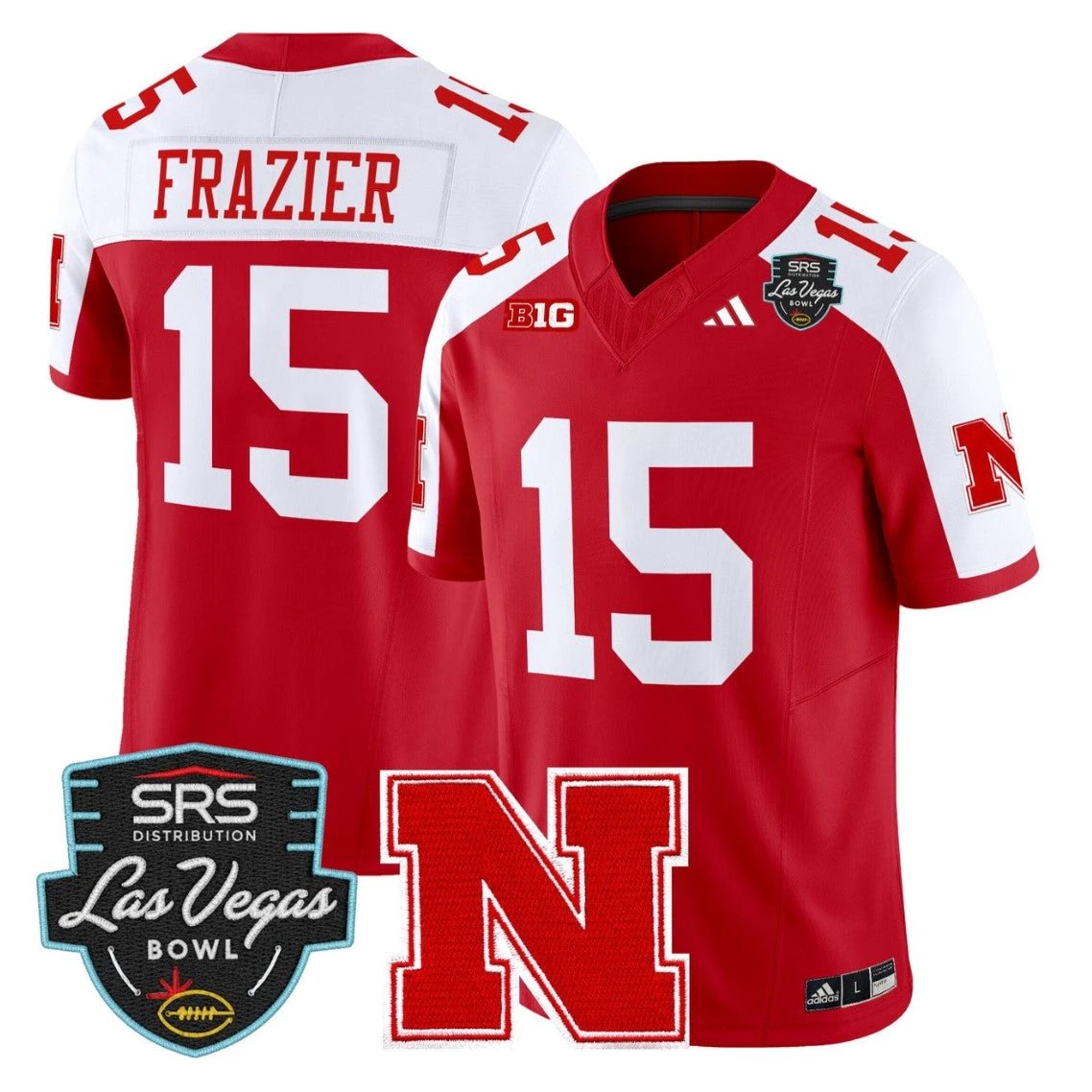 Tommie Frazier Jersey #15 Nebraska Cornhuskers 2025 Las Vegas Bowl Stitched by My Store NCAA Football Jerseys