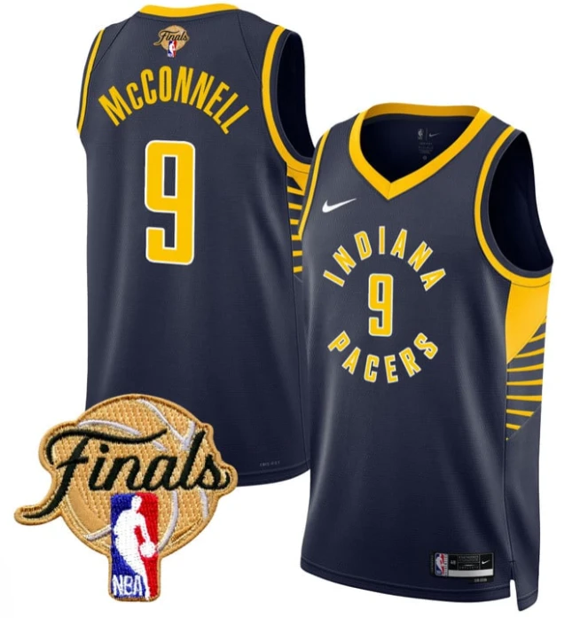 T.J. McConnell Jersey #9 Indiana Pacers 2025 Finals Swingman Stitched Icon by My store basketball
