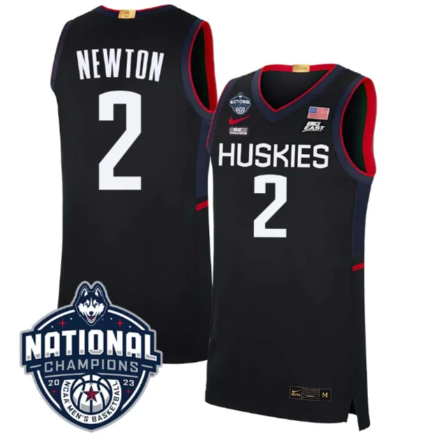 Tristen Newton Jersey #2 UConn Huskies 2023 National Champions College Basketball by My store basketball