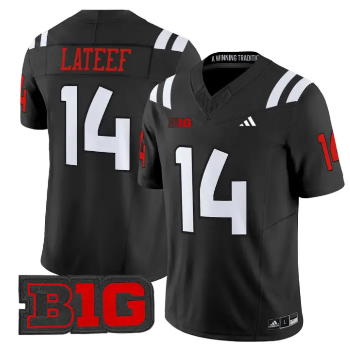 TJ Lateef Jersey #14 Nebraska Cornhuskers 2026 Vapor Stitched by My Store NCAA Football Jerseys