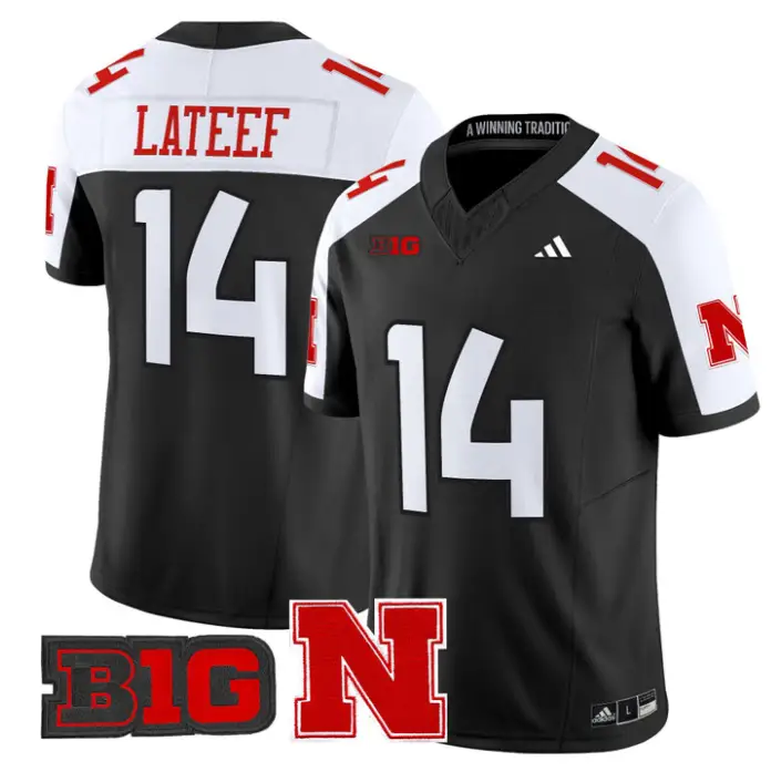 TJ Lateef Jersey #14 Nebraska Cornhuskers 2026 Vapor Stitched by My Store NCAA Football Jerseys