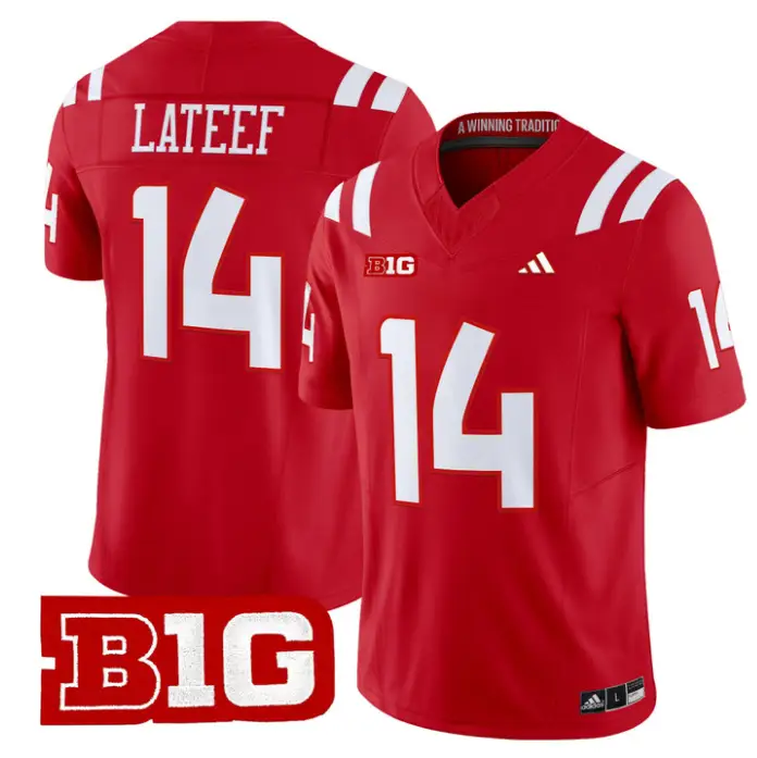 TJ Lateef Jersey #14 Nebraska Cornhuskers 2026 Vapor Stitched by My Store NCAA Football Jerseys