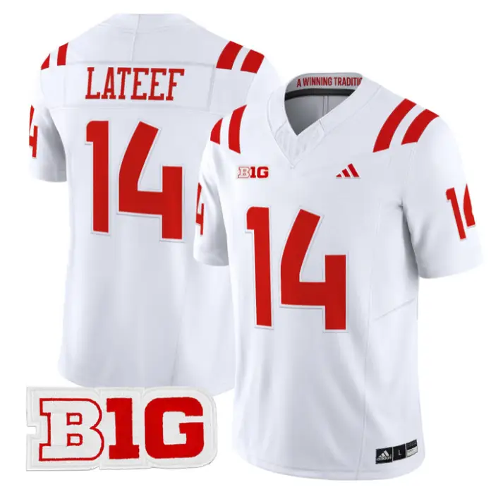 TJ Lateef Jersey #14 Nebraska Cornhuskers 2026 Vapor Stitched by My Store NCAA Football Jerseys
