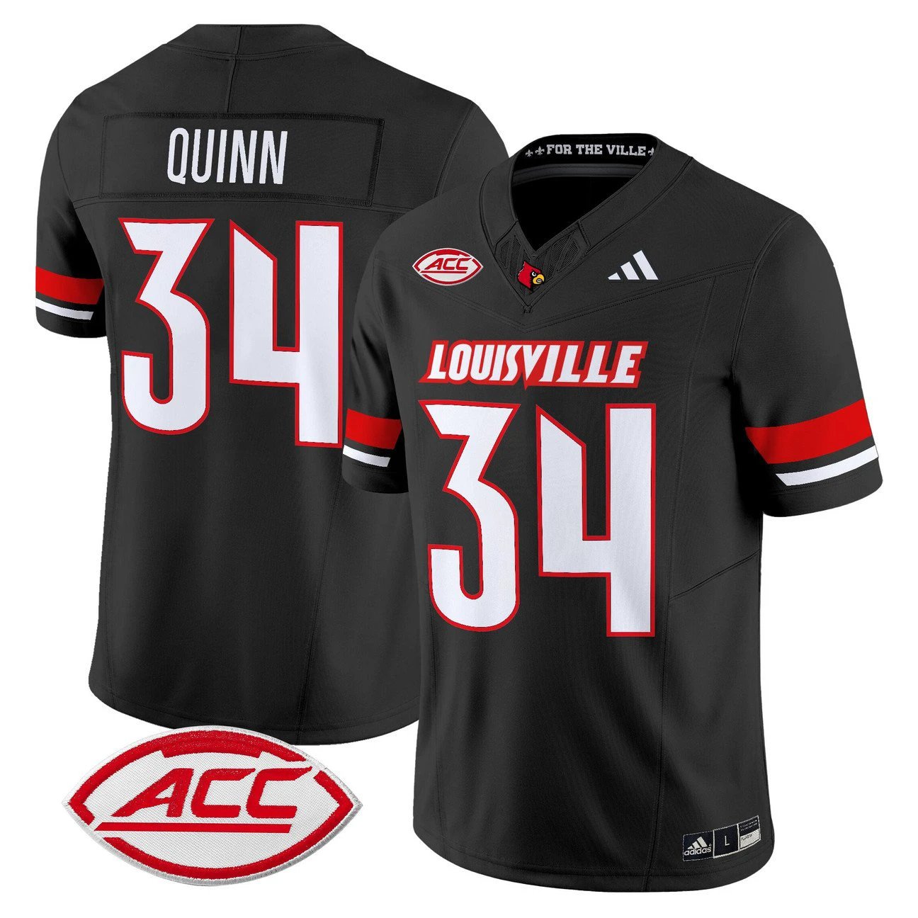 TJ Quinn Jersey #34 Louisville Cardinals 2025 Vapor Limited Stitched by My Store NCAA Football Jerseys