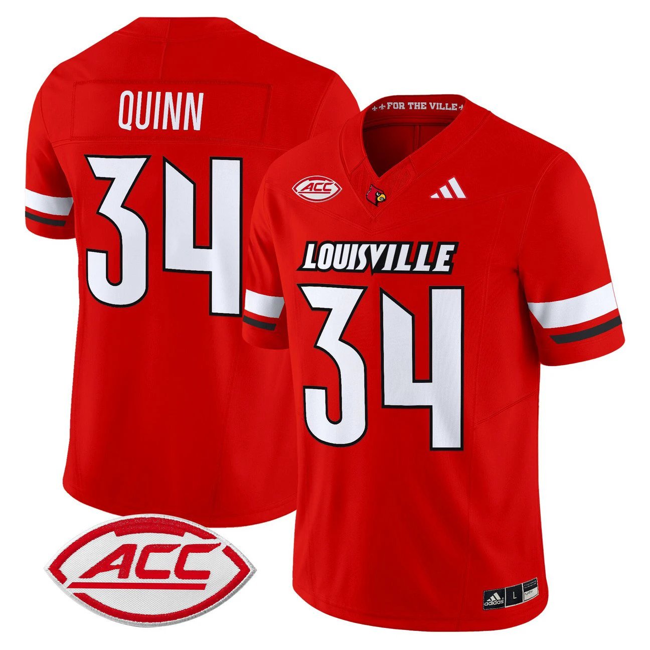 TJ Quinn Jersey #34 Louisville Cardinals 2025 Vapor Limited Stitched by My Store NCAA Football Jerseys