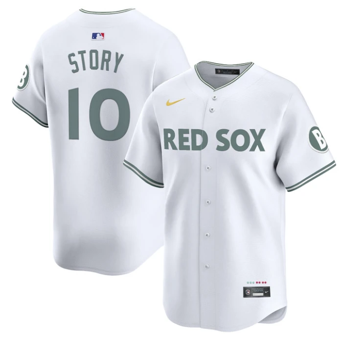 Trevor Story Jersey #10 Boston Red Sox 2025 City Connect Vapor Premier Limited Stitched White by My Store