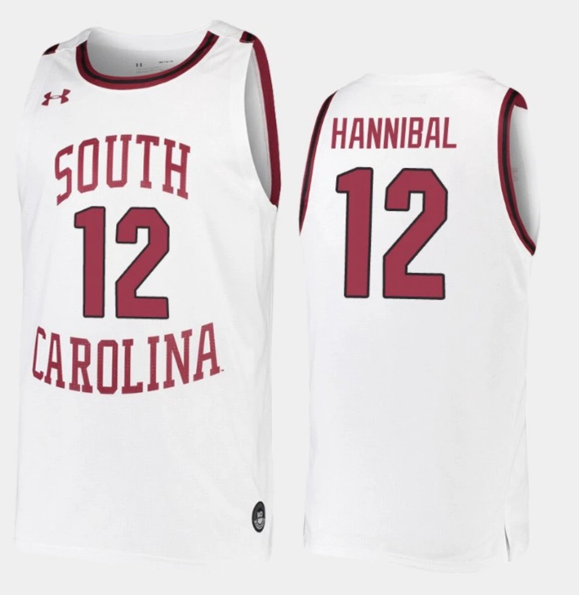 Trae Hannibal Jersey South Carolina Gamecocks College Basketball White Replica #12 by My store basketball
