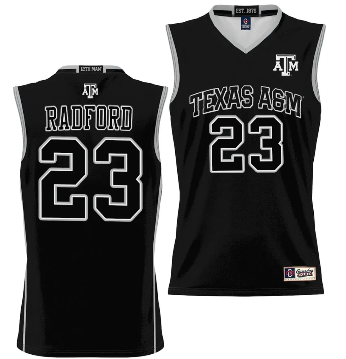 Tyrece Radford Jersey #23 Texas Aggies NIL College Basketball Jersey Lightweight White by My store basketball
