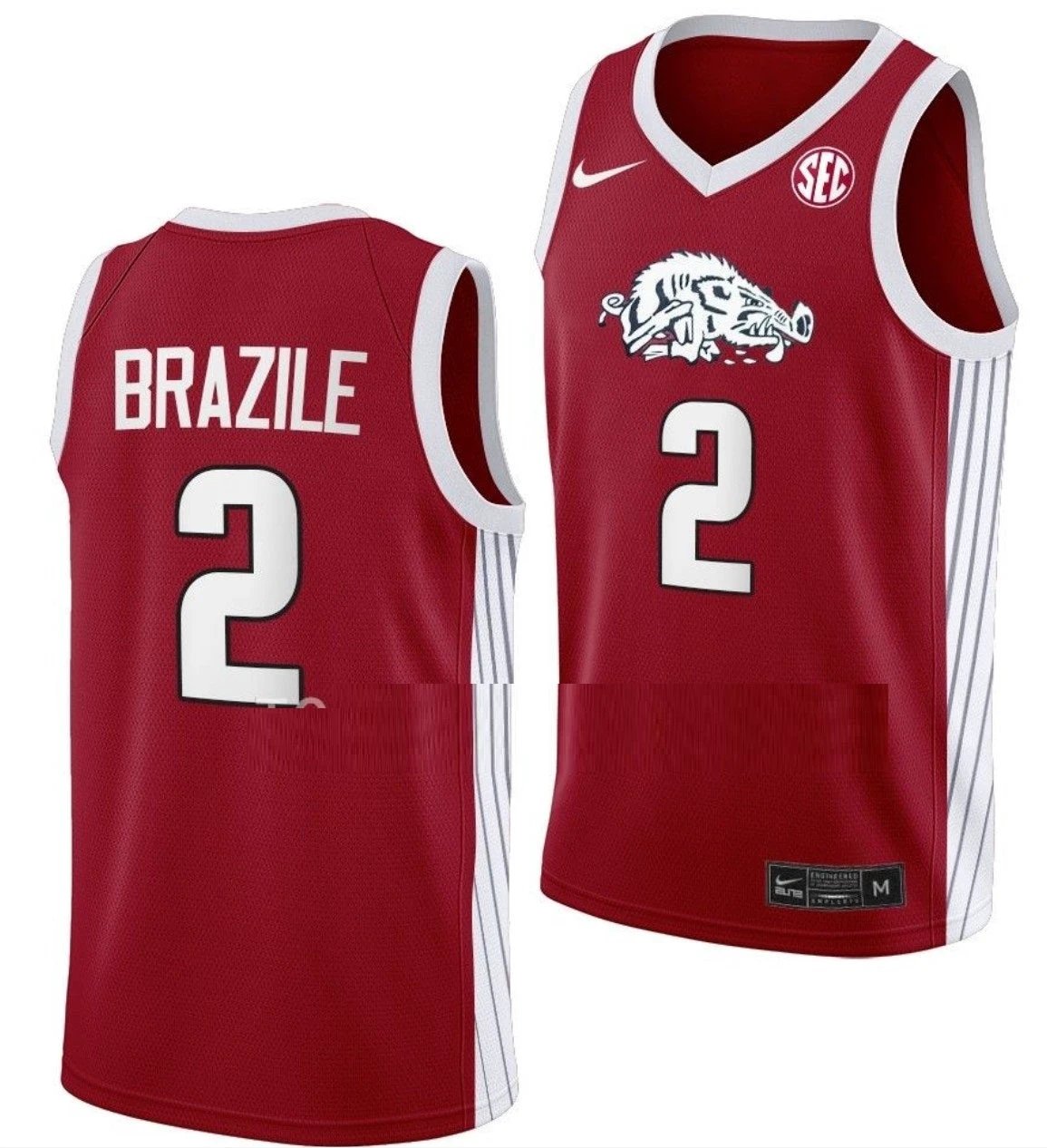 Trevon Brazile Jersey Arkansas Razorbacks College Basketball 100 Season #2 by My store basketball