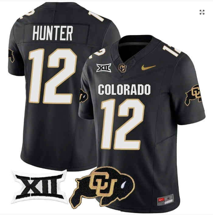 Travis Hunter Jersey #12 Colorado Buffaloes College Football Black Home Alternative by My Store
