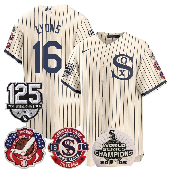 Ted Lyons Jersey #16 Chicago White Sox 125th Anniversary World Series Champions Field Of Dream by My Store