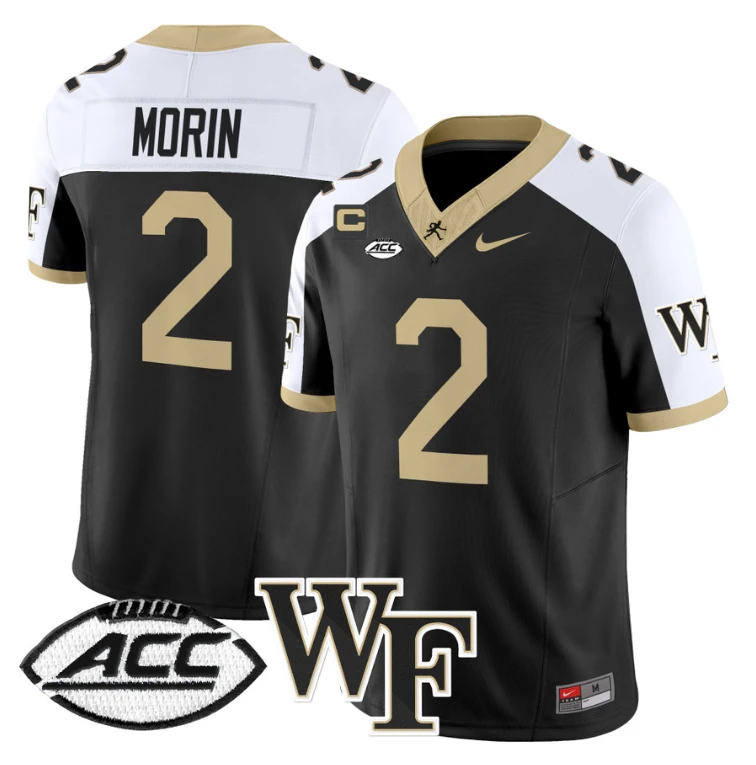 Taylor Morin Jersey #2 Wake Forest Demon Deacons 2024 Stitched Black Alternate by My Store