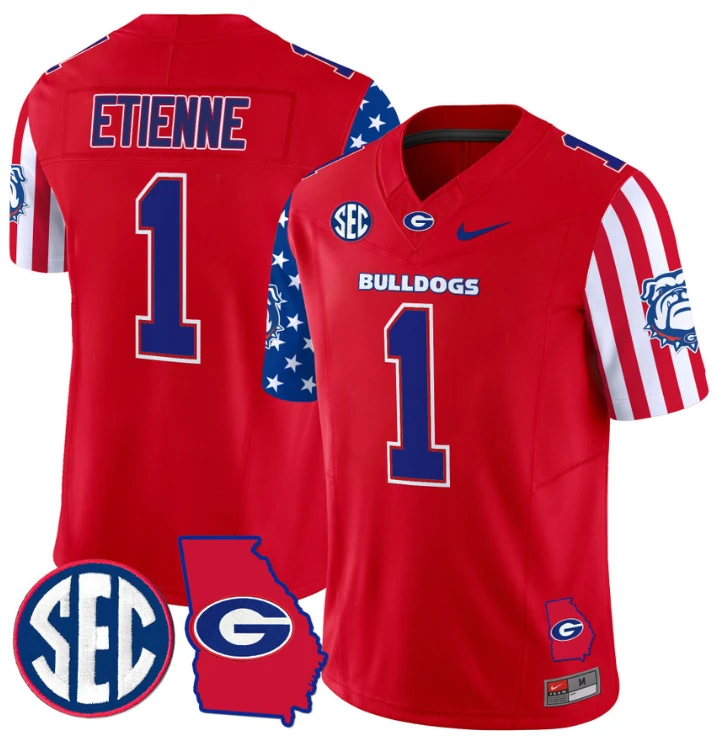 Trevor Etienne Jersey #1 Georgia Bulldogs American Style Vapor Limited Football Stitched Red by My Store