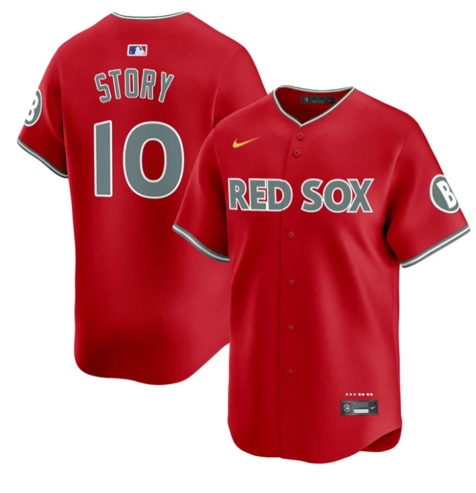 Trevor Story Jersey #10 Boston Red Sox 2025 City Connect Vapor Premier Limited Stitched Red by My Store