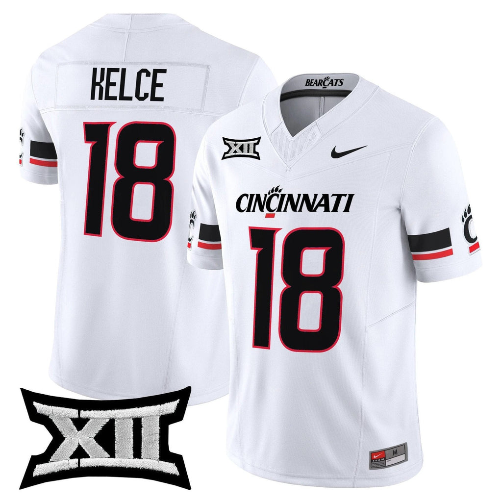 Travis Kelce Jersey #18 Cincinnati Bearcats 2025 Vapor Limited Stitched White by My Store