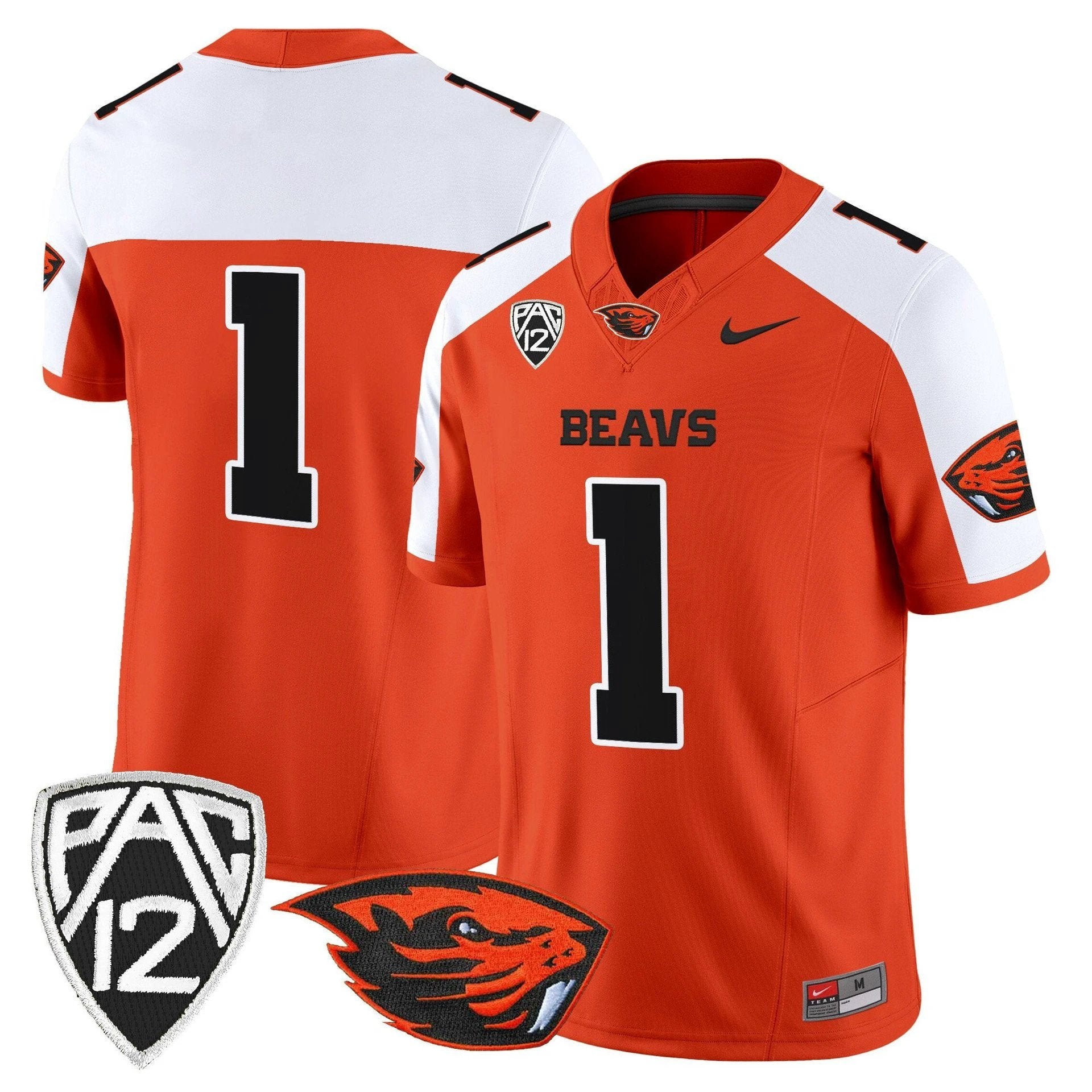 Team Jersey #1 Oregon State Beavers 2025 Limited Stitched Orange Alter by My Store NCAA Football Jerseys