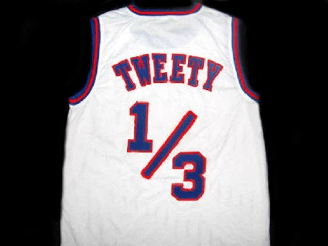 Tweety Bird Jersey #13 Tune Squad Space Jam Movie Basketball White by My store basketball