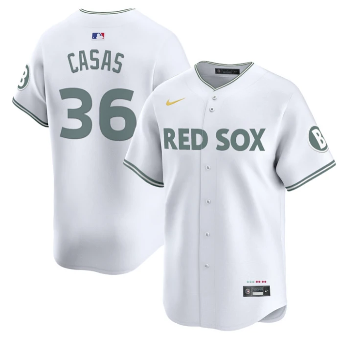 Triston Casas Jersey #36 Boston Red Sox 2025 City Connect Vapor Premier Limited Stitched White by My Store