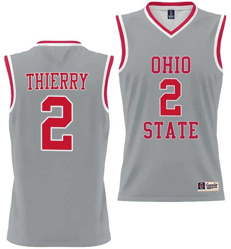 Taylor Thierry Jersey #2 Ohio State Buckeyes College Basketball Lightweight Gray by My store basketball