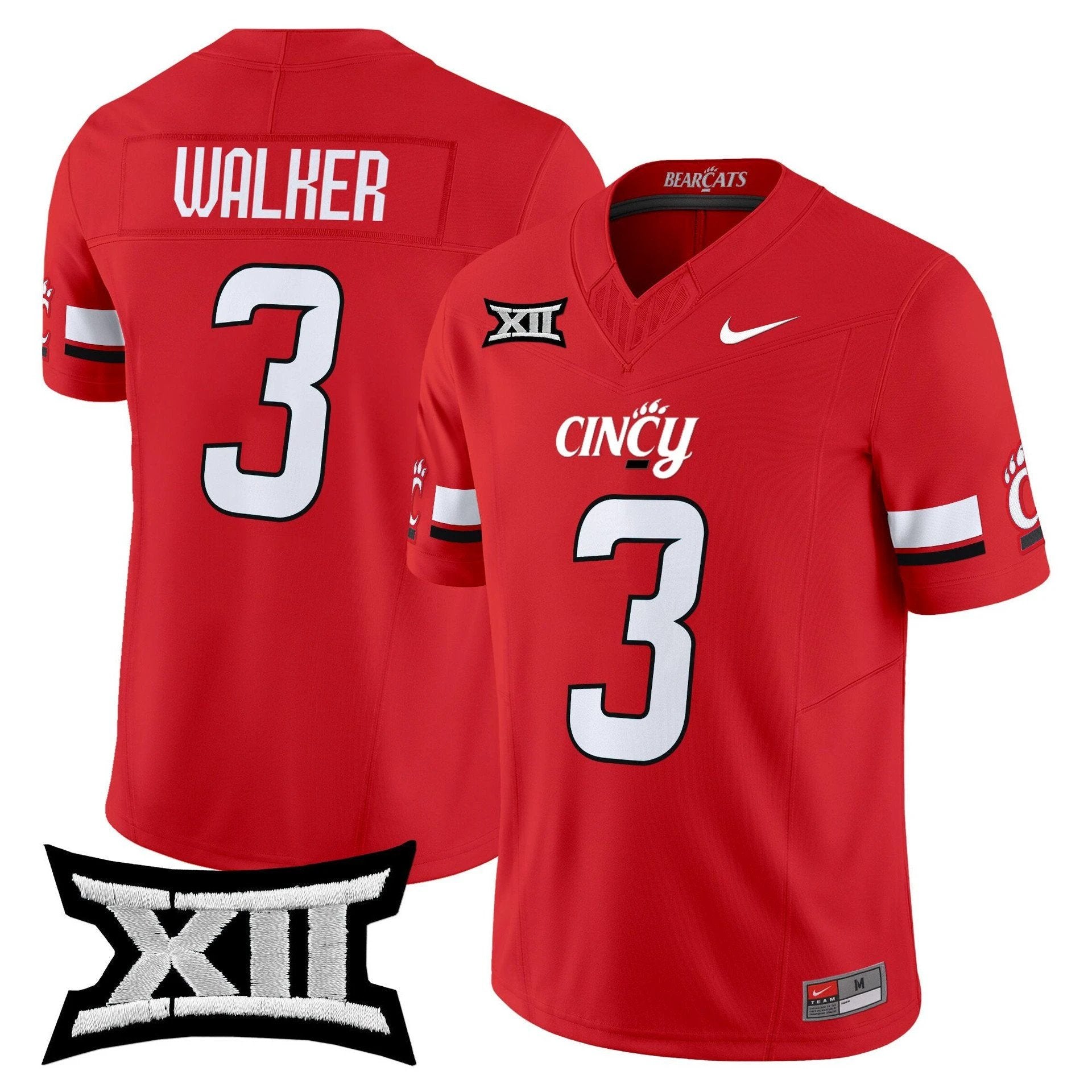 Tawee Walker Jersey #3 Cincinnati Bearcats 2025 Vapor Limited Stitched Red by My Store