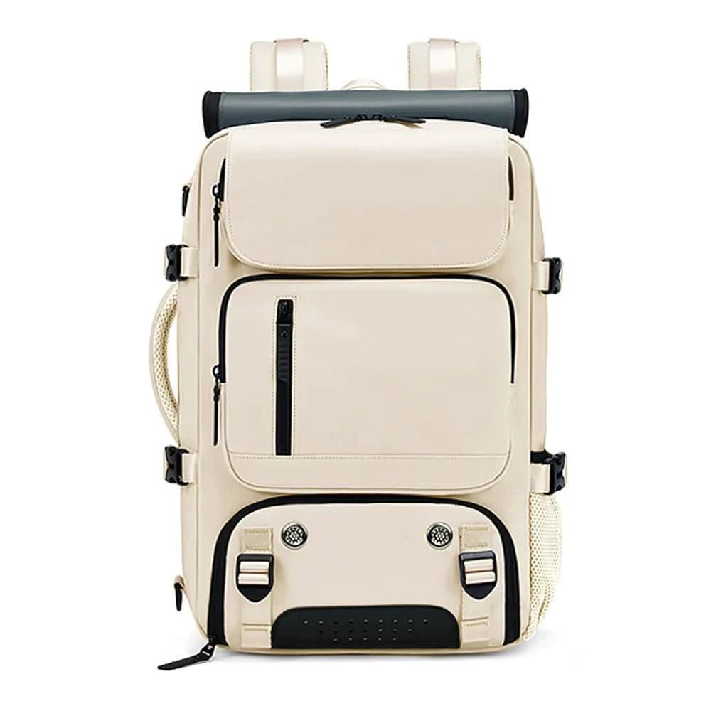 Travel backpack with USB connection, shoe compartment & anti-theft compartment by BowLift