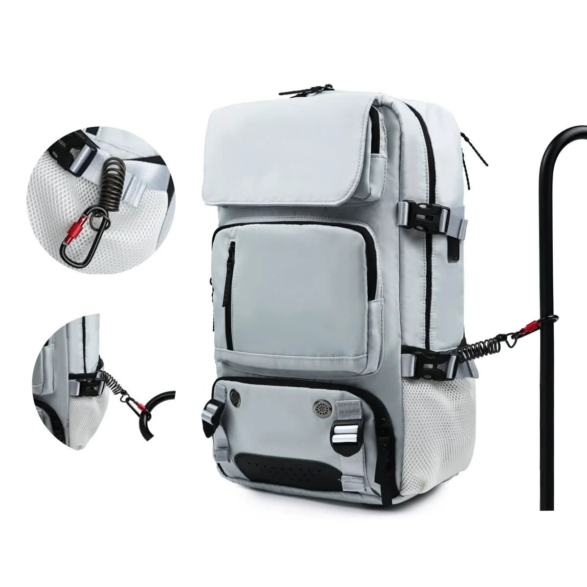 Travel backpack with USB connection, shoe compartment & anti-theft compartment by BowLift