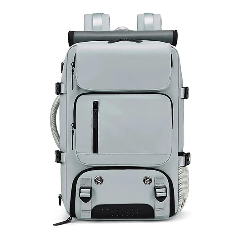 Travel backpack with USB connection, shoe compartment & anti-theft compartment by BowLift
