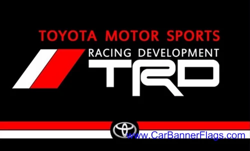 TRD Flag-Toyota TRD Flag-TRD Toyota Motor Sports Racing Flag-3x5 FT Banner-100% polyester-2 Metal Grommets by flagsshop