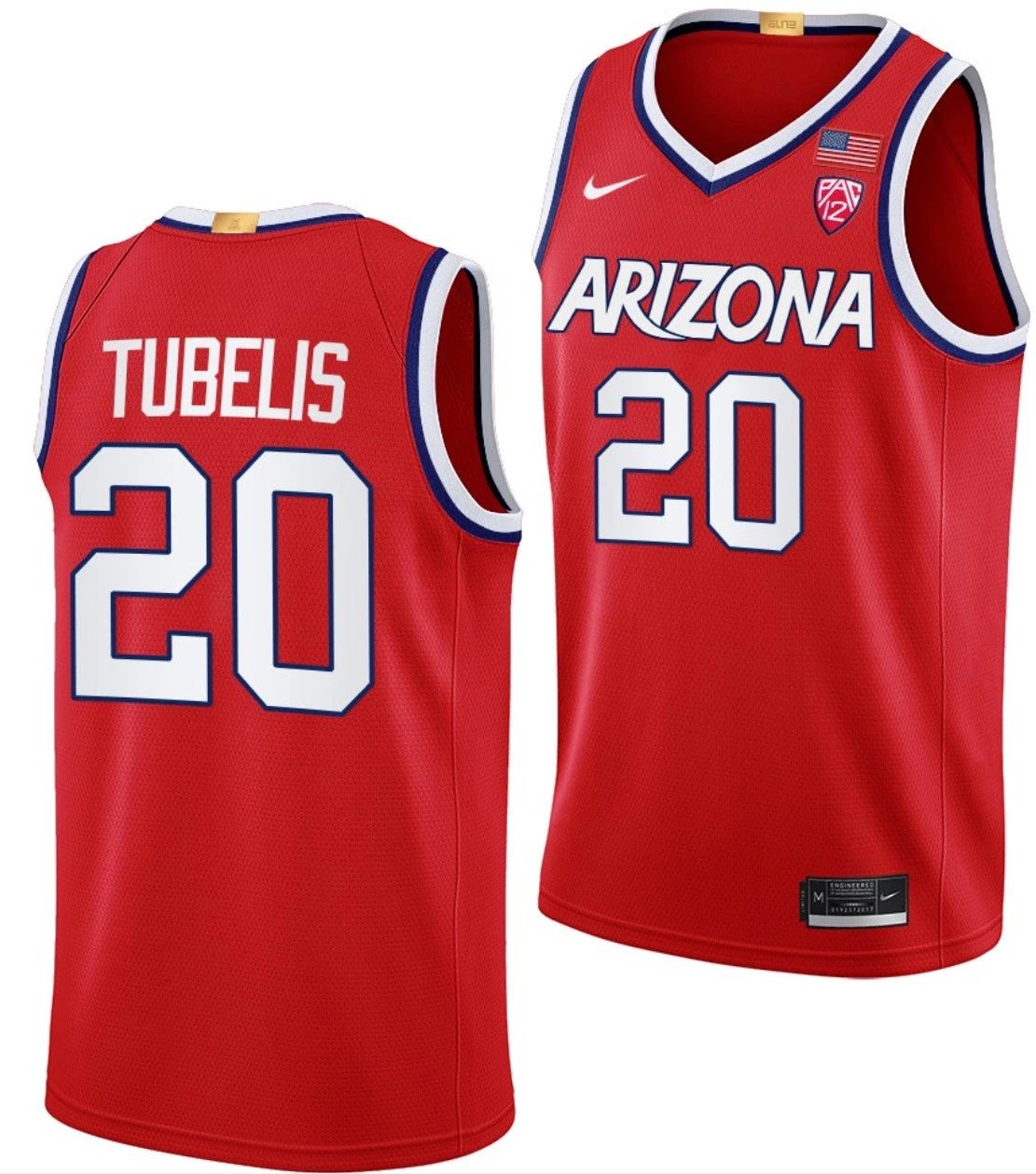 Tautvilas Tubelis Jersey Arizona Wildcats College Basketball Limited #20 by My store basketball
