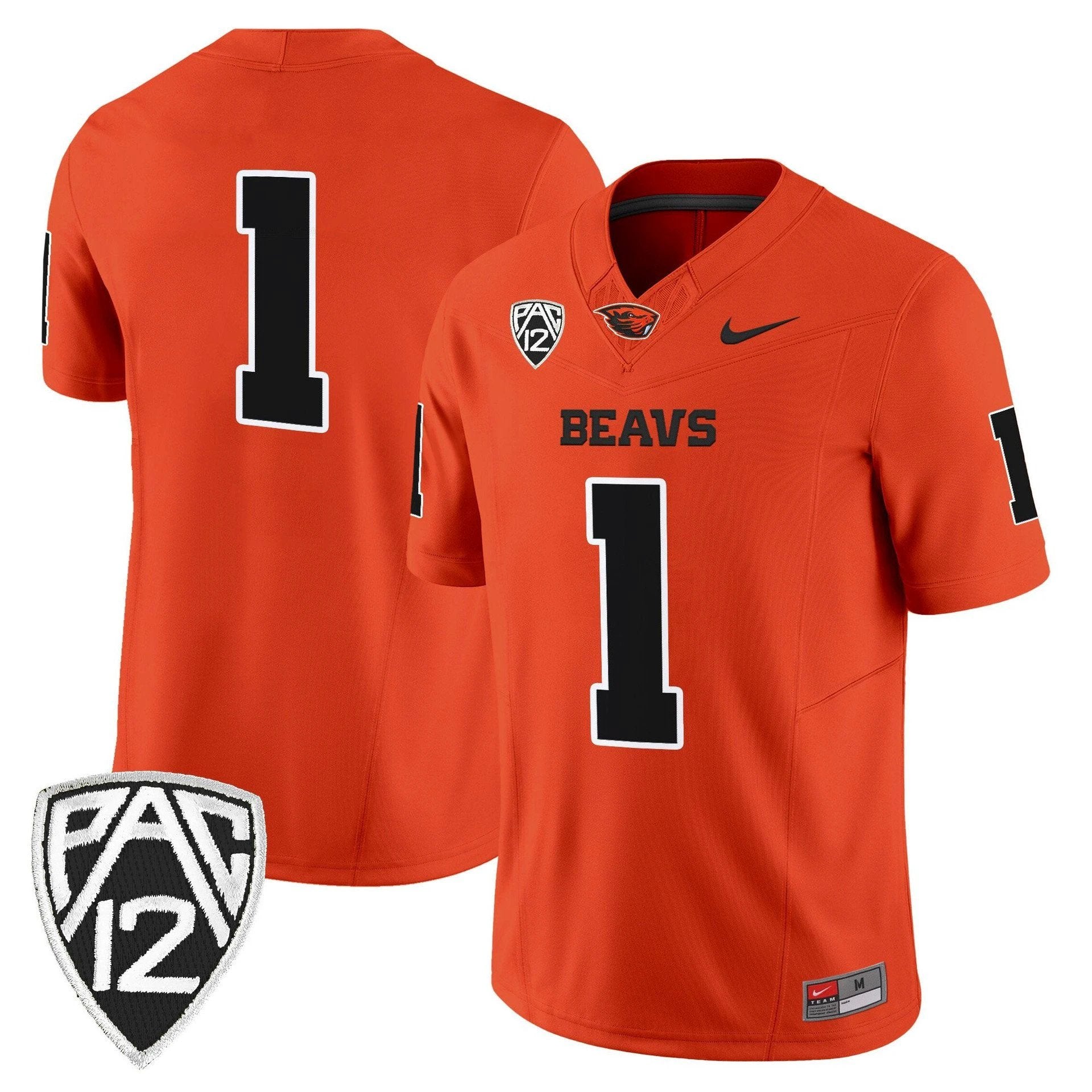 Team Jersey #1 Oregon State Beavers 2025 Vapor Limited Stitched Orange by My Store NCAA Football Jerseys