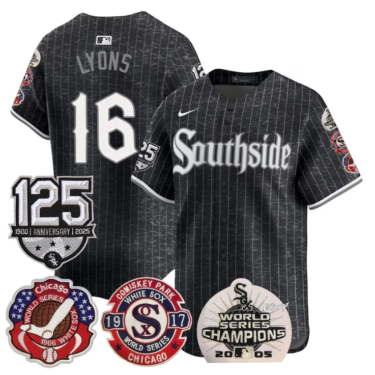 Ted Lyons Jersey #16 Chicago White Sox 125th Anniversary World Series Champions City Connect by My Store