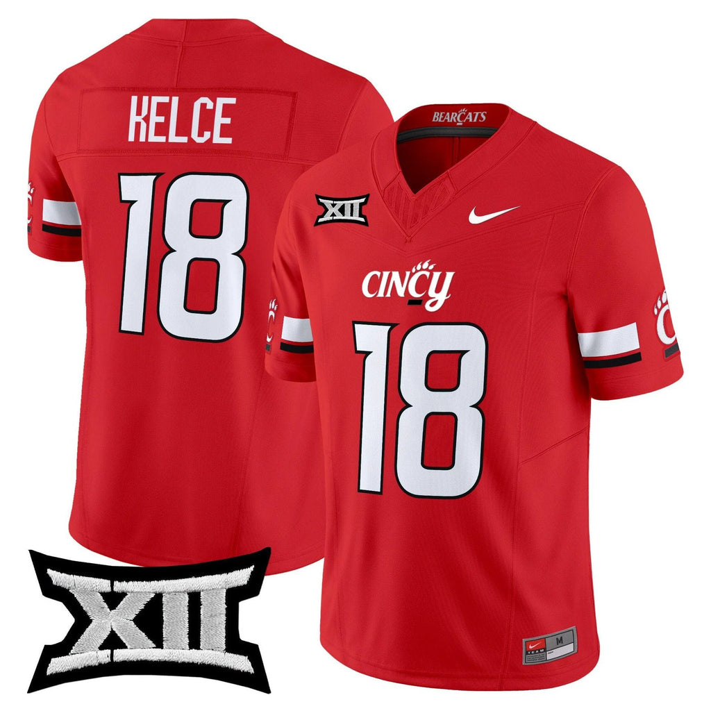 Travis Kelce Jersey #18 Cincinnati Bearcats 2025 Vapor Limited Stitched Red by My Store