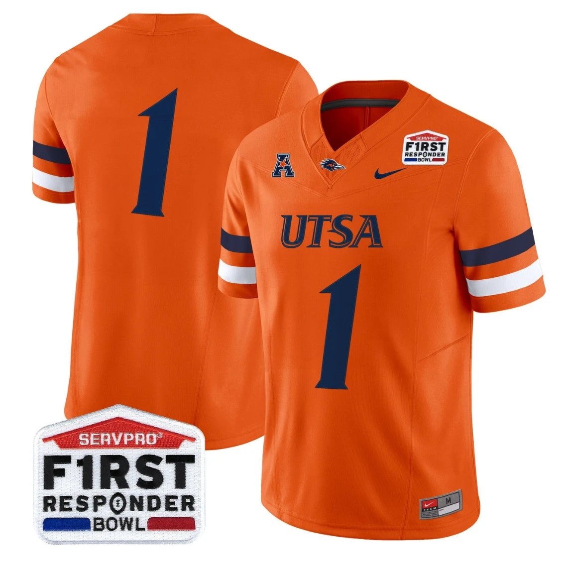 Team Jersey #1 UTSA Roadrunners 2025 First Responder Bowl Stitched by My Store NCAA Football Jerseys