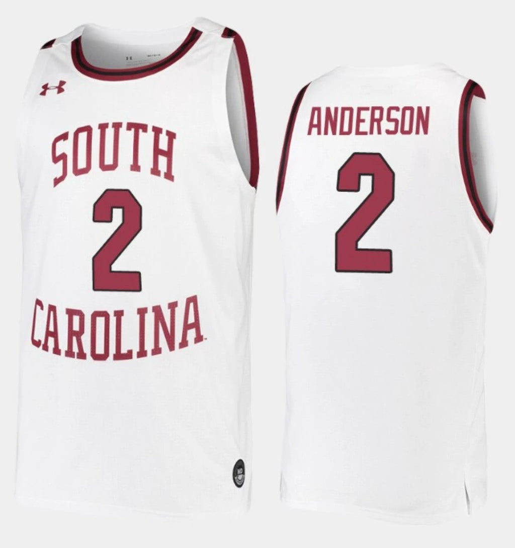 Trey Anderson Jersey South Carolina Gamecocks College Basketball White Replica #2 by My store basketball