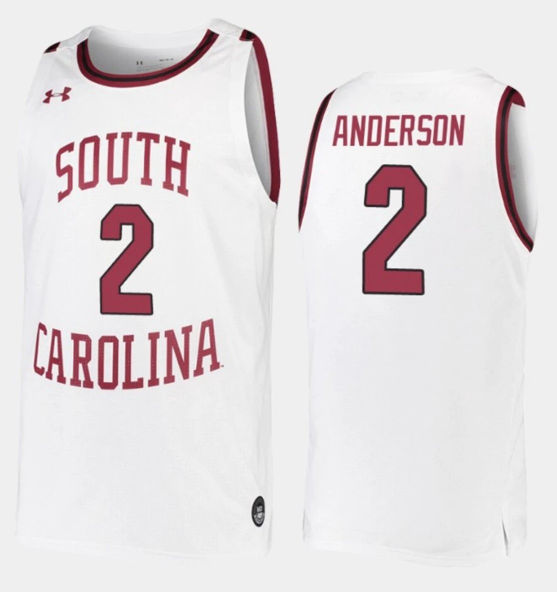 Trey Anderson Jersey South Carolina Gamecocks College Basketball White Replica #2 by My store basketball