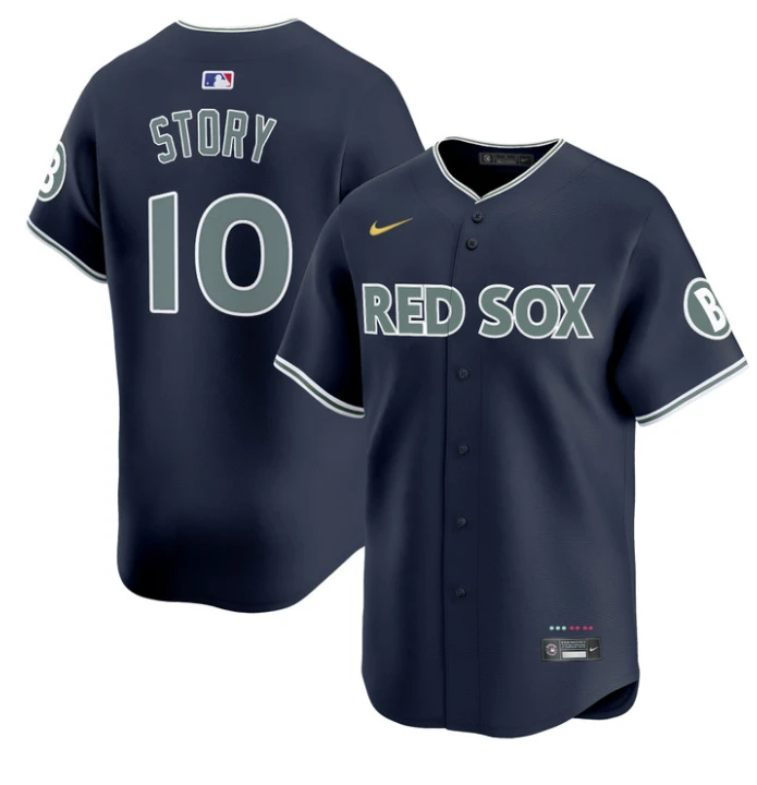 Trevor Story Jersey #10 Boston Red Sox 2025 City Connect Vapor Premier Limited Stitched Navy by My Store