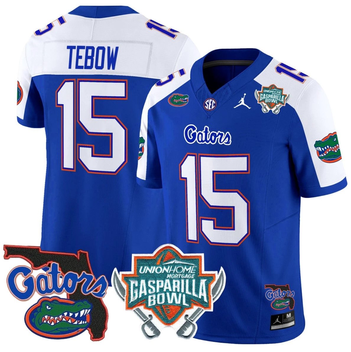Tim Tebow Jersey #15 Florida Gators 2025 Gasparilla Bowl Patch Royal Alternate by My Store