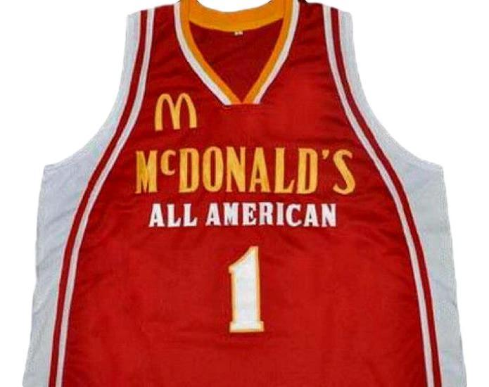 Tyreke Evans Jersey #1 McDonald's All American Basketball Sewn Red by My store basketball