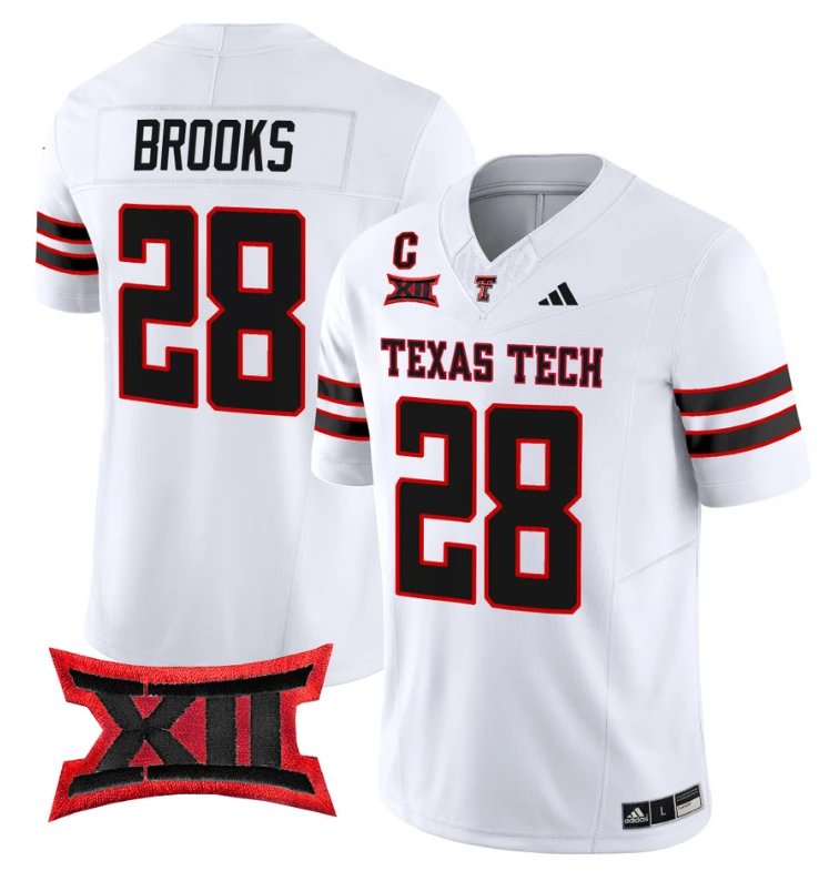 Tahj Brooks Jersey #28 Texas Tech Red Raiders Vapor Limited Football White by My Store