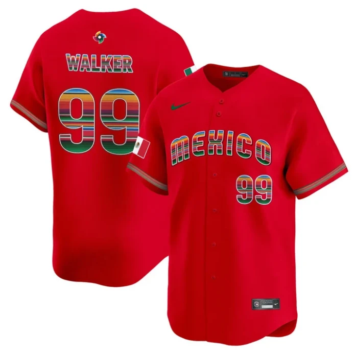 Taijuan Walker Jersey #99 Team Mexico 2026 World Baseball Serape Edition Stitched by My Store