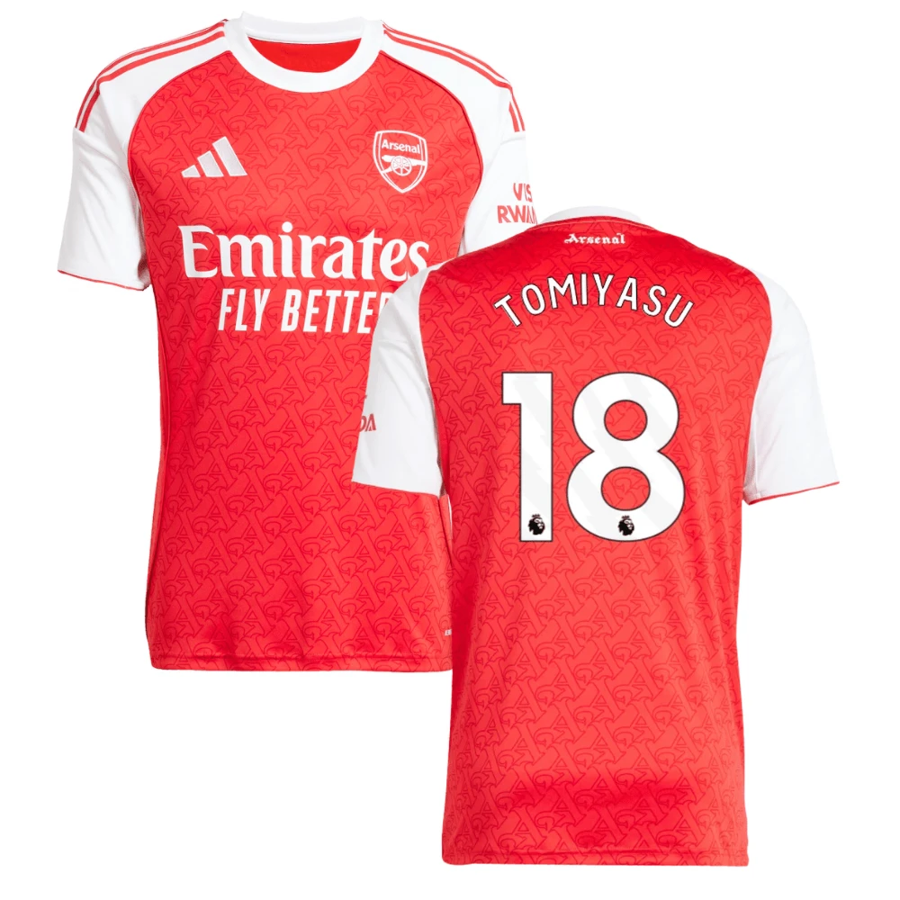 Takehiro Tomiyasu #18 Arsenal 2025-26 Home Jersey – Red by Soccer Jersey