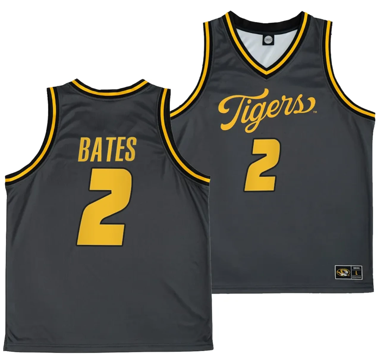 Tamar Bates Jersey #2 Missouri Tigers Anthracite Alternate Script College Basketball by My store basketball