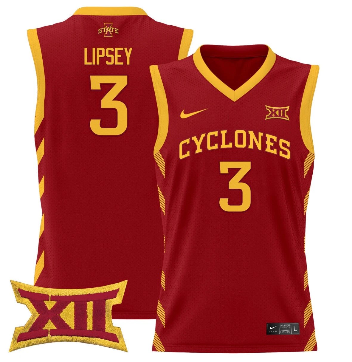 Tamin Lipsey Jersey #3 Iowa State 2024 Lightweight Basketball Cardinal by My store basketball