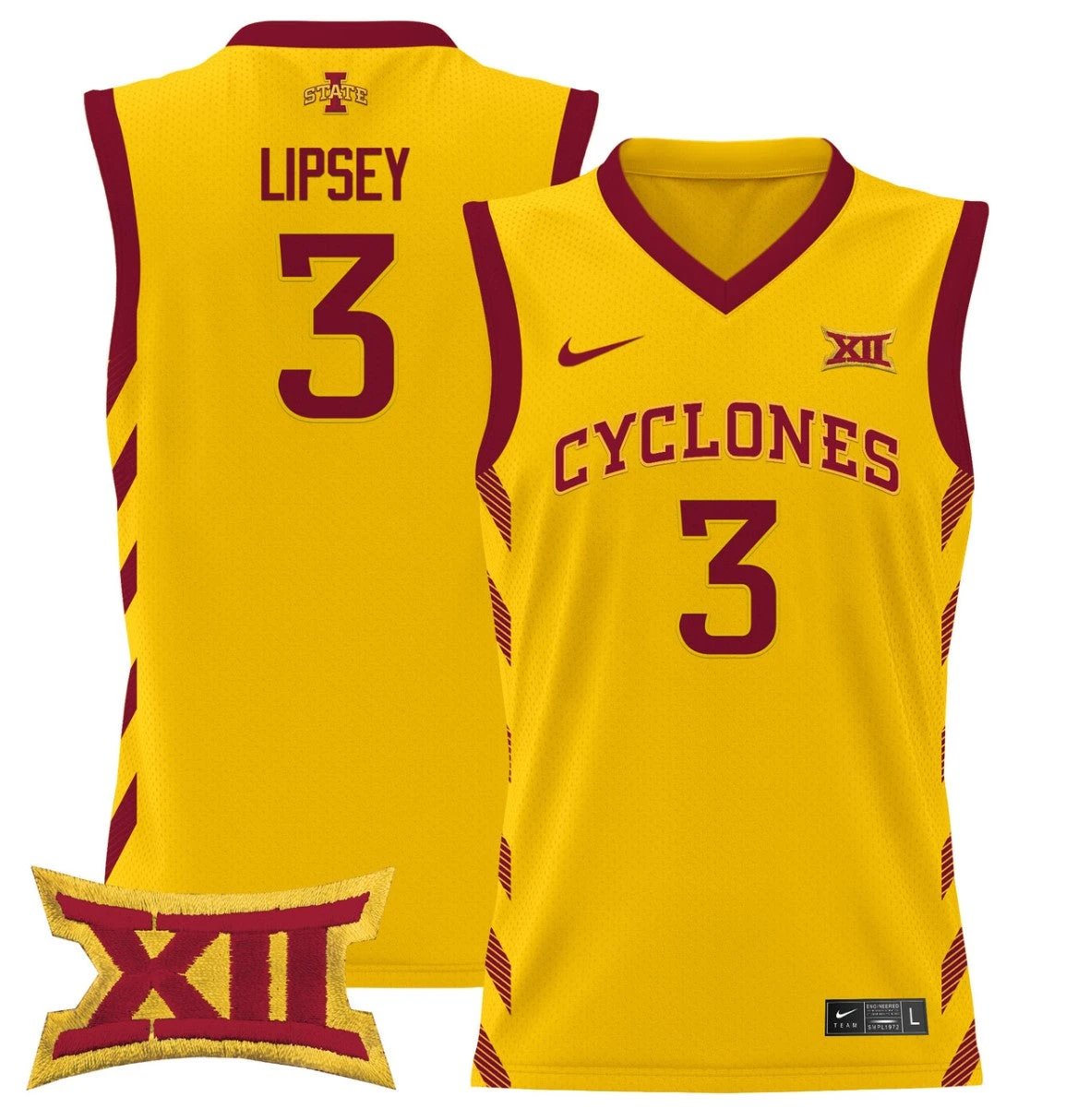 Tamin Lipsey Jersey #3 Iowa State 2024 Lightweight Basketball Gold by My store basketball