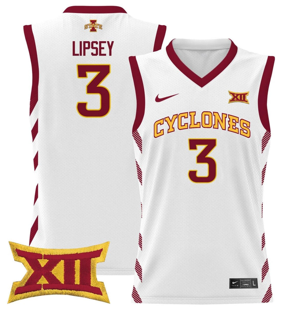 Tamin Lipsey Jersey #3 Iowa State 2024 Lightweight Basketball White by My store basketball